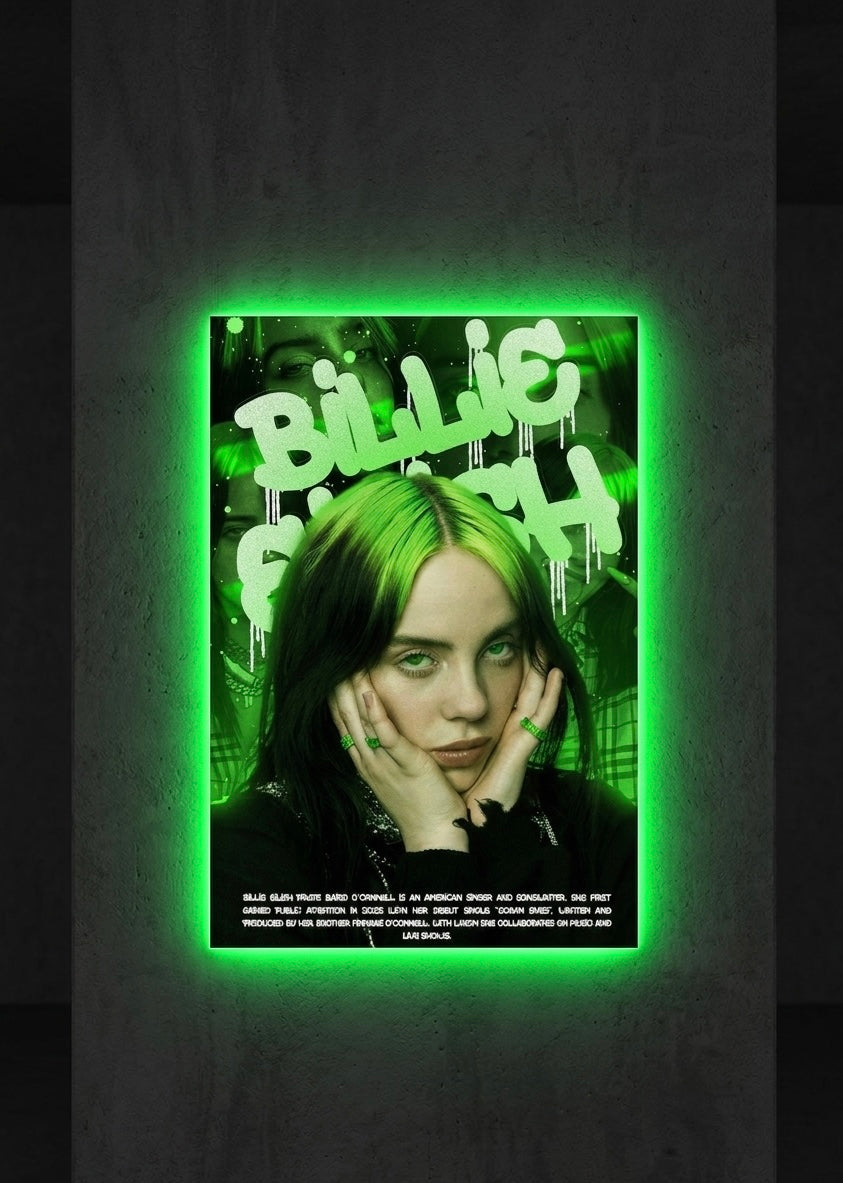 BILLIE EILISH NEON WALL FRAME