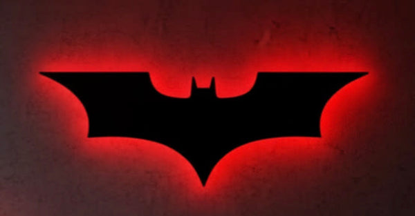 BATMAN EDITION RED NEON WALL FRAME