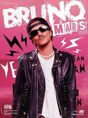 BRUNO MARS NEON WALL FRAME