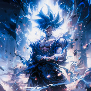 Silver Goku Ultra Instinct Metal Poster