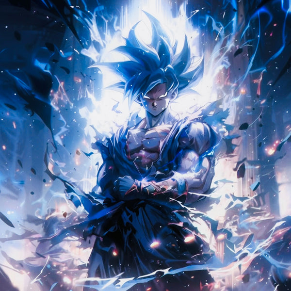 Silver Goku Ultra Instinct Metal Poster