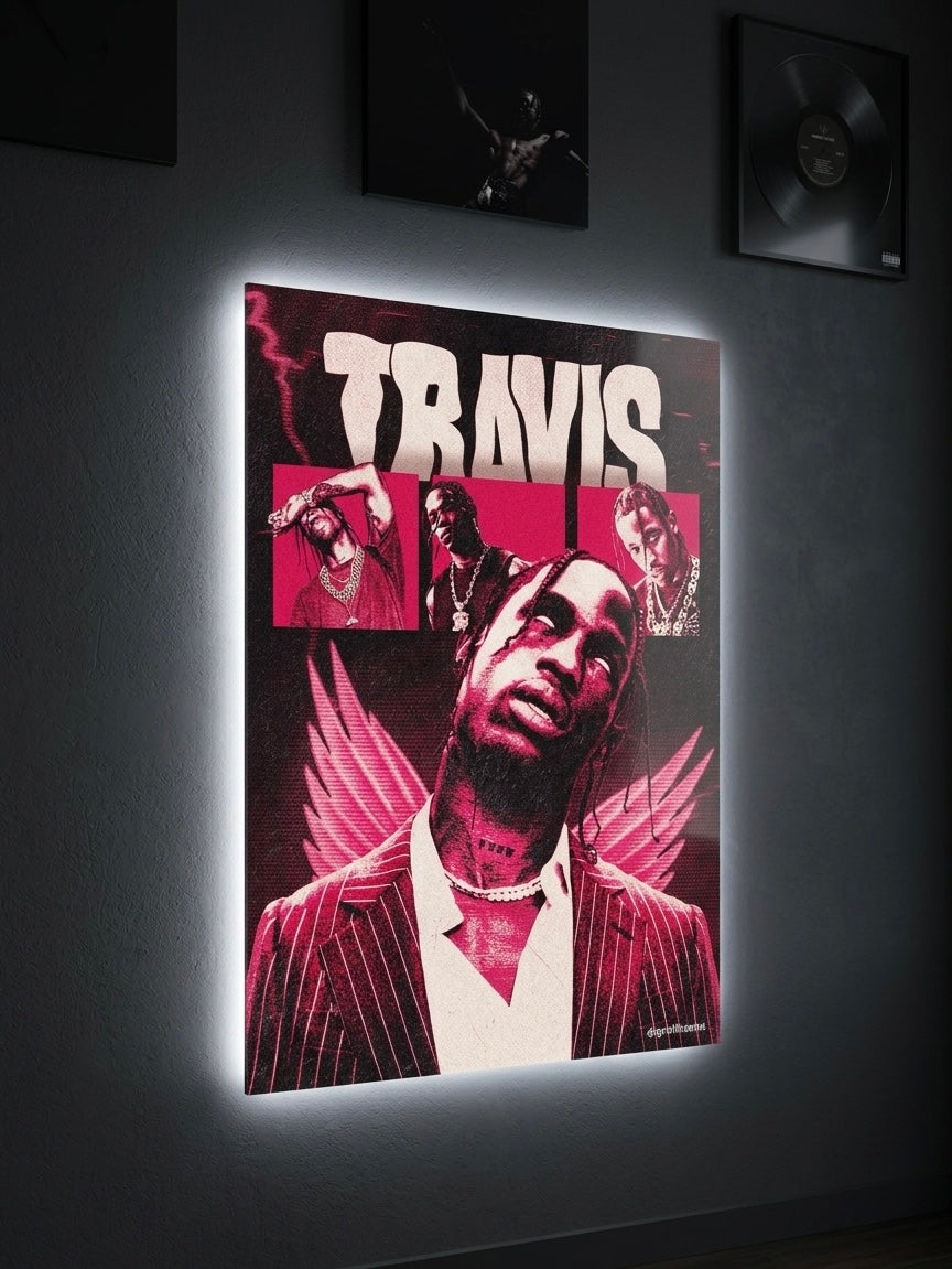 TRAVIS SCOTT NEON WALL FRAME