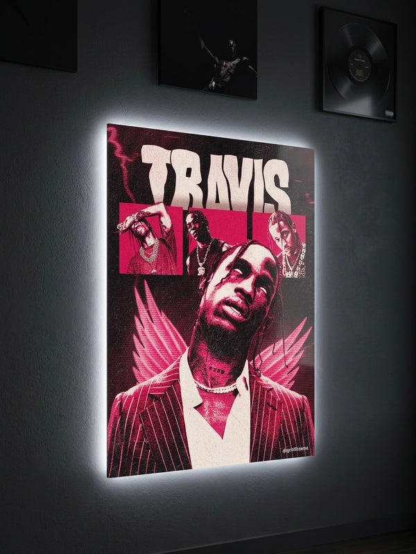TRAVIS SCOTT NEON WALL FRAME