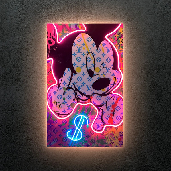 MICKY MOUSE NEON ART