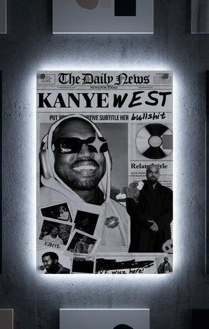 KANYE WEST NEON WALL FRAMES