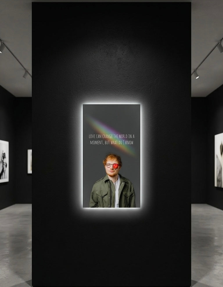 ED SHEERAN NEON LED WALL FRAME