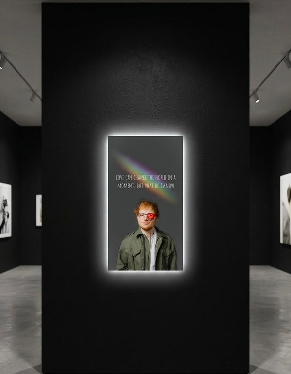 ED SHEERAN NEON LED WALL FRAME