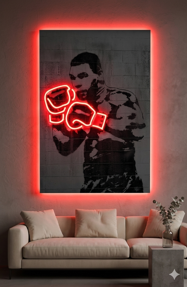 MIKE TYSON NEON ART