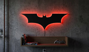 BATMAN EDITION RED NEON WALL FRAME