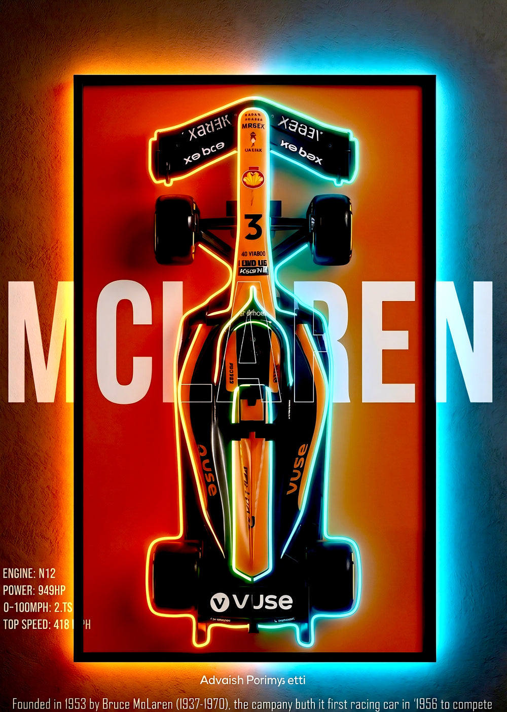 MCLAREN WITH NEON LED