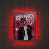 BRUNO MARS NEON WALL FRAME