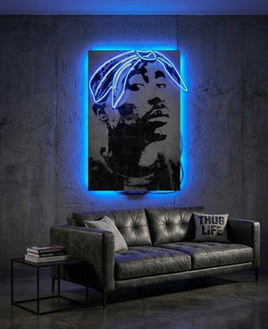 2PAC NEON ART
