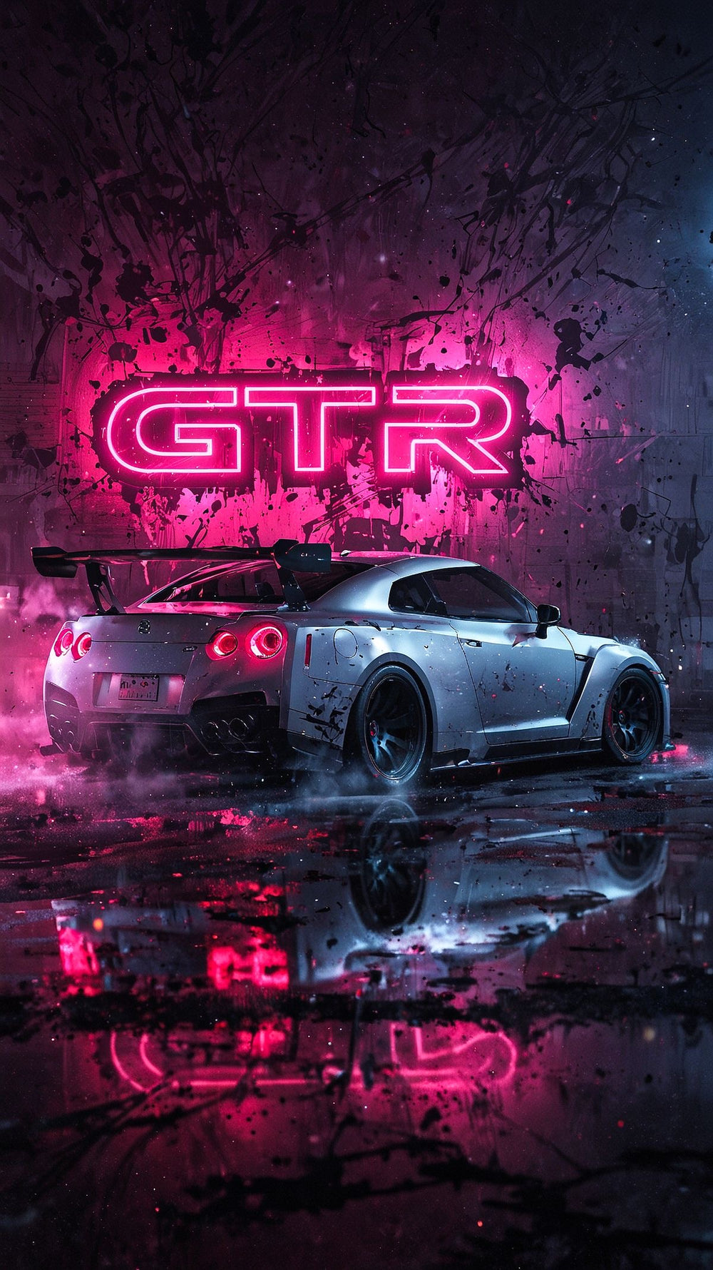 NISSAN GTR NEON WALL FRAMES