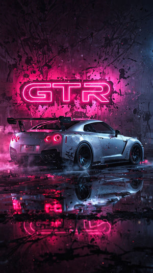 NISSAN GTR NEON WALL FRAMES