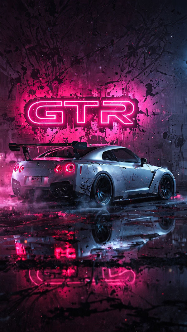 NISSAN GTR NEON WALL FRAMES