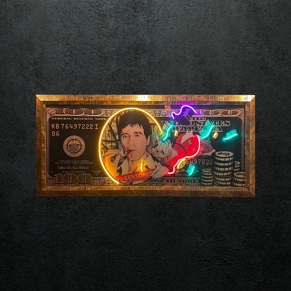 Scarface & Scrooge Neon Art
