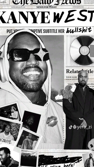KANYE WEST NEON WALL FRAMES