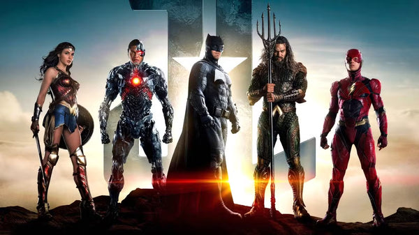 JUSTICE LEAGUE Set of 5 ACRYLIC WALL FRME