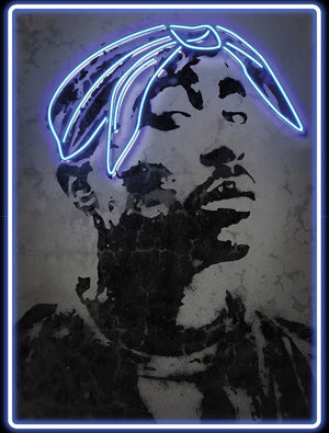 2PAC NEON ART