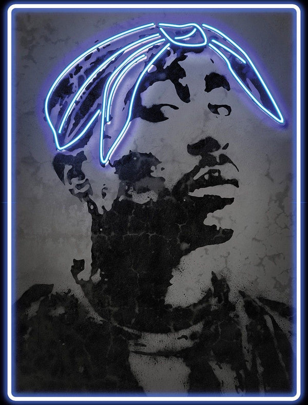 2PAC NEON ART