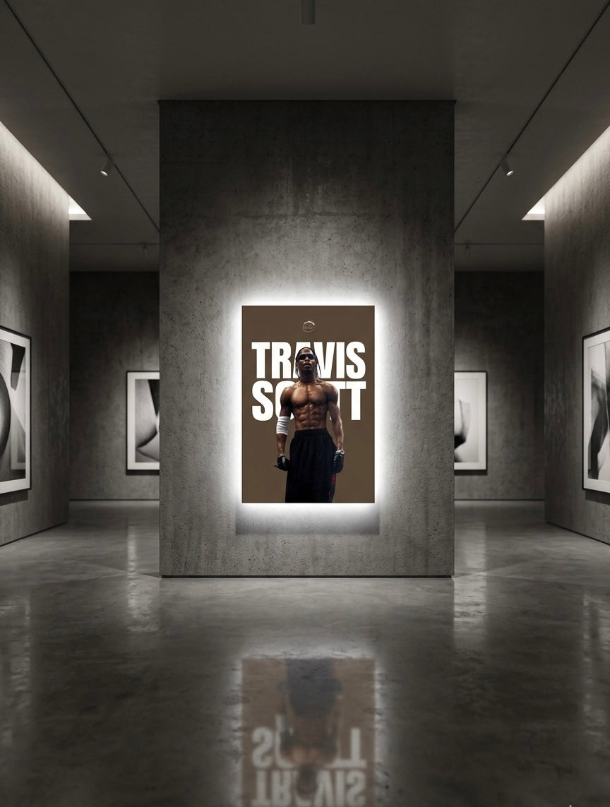 TRAVIS SCOOT NEON WALL FRAME