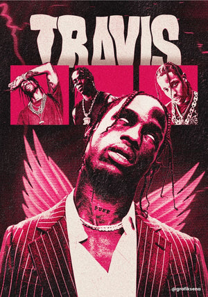 TRAVIS SCOTT NEON WALL FRAME