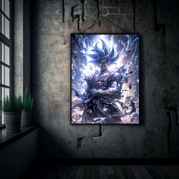 Silver Goku Ultra Instinct Metal Poster