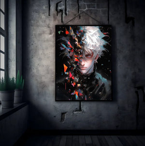 Gojo Satoru's Half Shadow Metal Poster