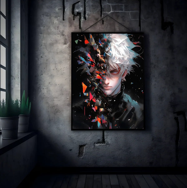 Gojo Satoru's Half Shadow Metal Poster